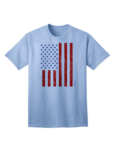 Premium Distressed Adult T-Shirt featuring Red and Blue Stamp Style American Flag by TooLoud-Mens T-shirts-TooLoud-Light-Blue-Small-Davson Sales