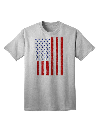 Premium Distressed Adult T-Shirt featuring Red and Blue Stamp Style American Flag by TooLoud-Mens T-shirts-TooLoud-AshGray-Small-Davson Sales