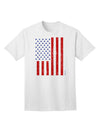 Premium Distressed Adult T-Shirt featuring Red and Blue Stamp Style American Flag by TooLoud-Mens T-shirts-TooLoud-White-Small-Davson Sales