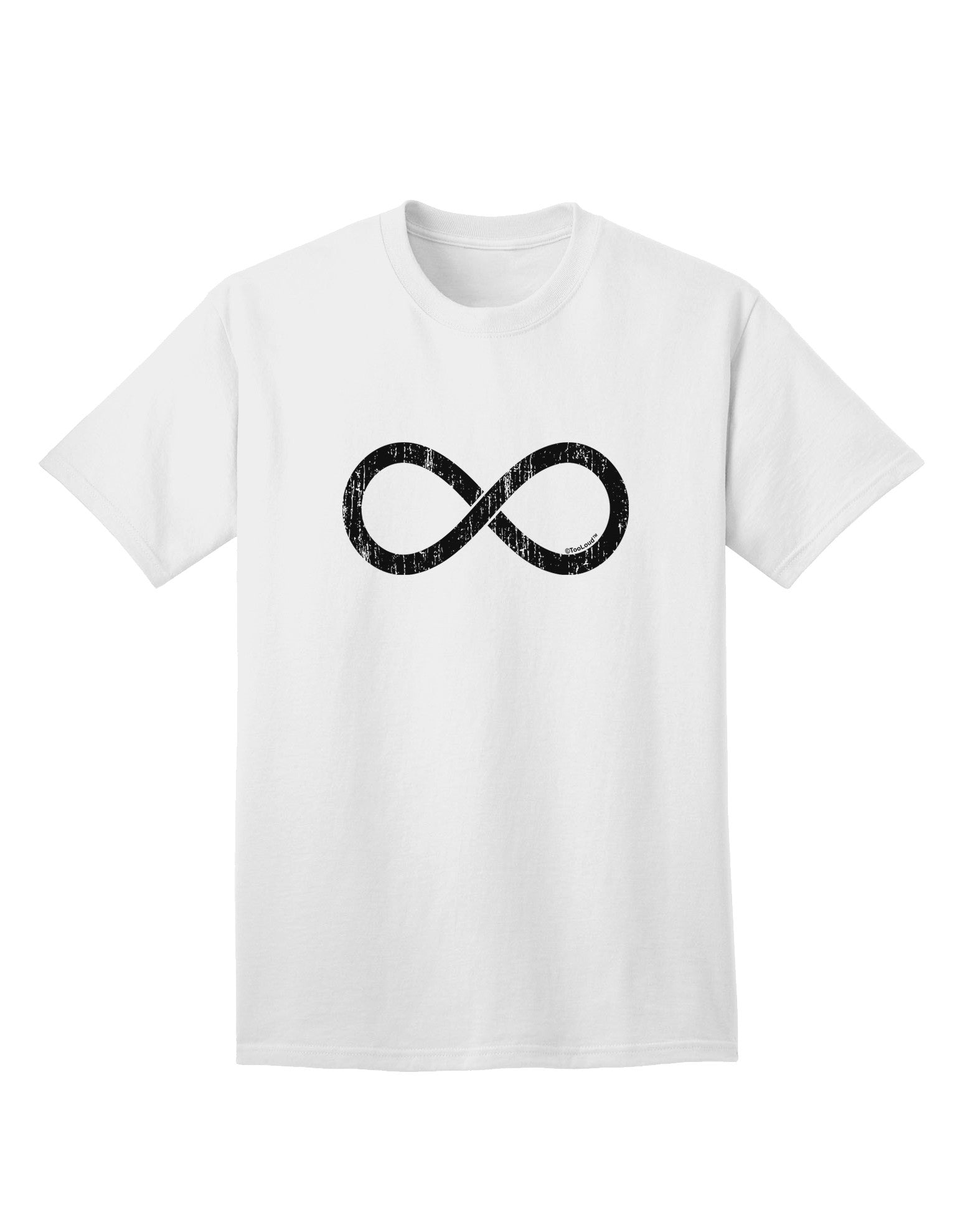 Premium Distressed Infinity Adult T-Shirt - Vintage Style for the Modern Individual-Mens T-shirts-TooLoud-White-Small-Davson Sales