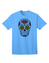 Premium Edition - Colorful Day of the Dead Calavera Adult T-Shirt for the Fashion-Conscious-Mens T-shirts-TooLoud-Aquatic-Blue-Small-Davson Sales