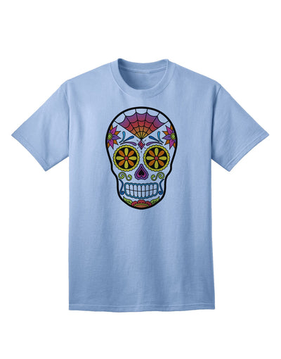 Premium Edition - Colorful Day of the Dead Calavera Adult T-Shirt for the Fashion-Conscious-Mens T-shirts-TooLoud-Light-Blue-Small-Davson Sales