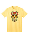 Premium Edition - Colorful Day of the Dead Calavera Adult T-Shirt for the Fashion-Conscious-Mens T-shirts-TooLoud-Yellow-Small-Davson Sales