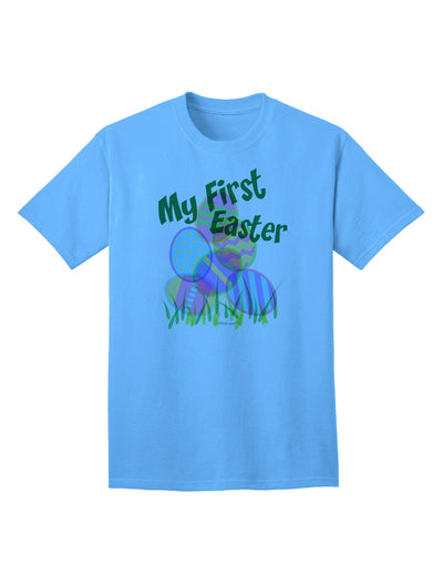 Premium Edition: My First Easter Gel Look Print Adult T-Shirt - A Must-Have for Celebrations-Mens T-shirts-TooLoud-Aquatic-Blue-Small-Davson Sales