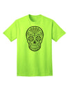 Premium Edition - Version 10 Grayscale 'Day of the Dead' Calavera Adult T-Shirt Collection-Mens T-shirts-TooLoud-Neon-Green-Small-Davson Sales
