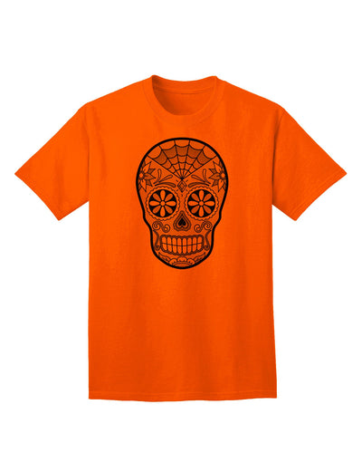 Premium Edition - Version 10 Grayscale 'Day of the Dead' Calavera Adult T-Shirt Collection-Mens T-shirts-TooLoud-Orange-Small-Davson Sales