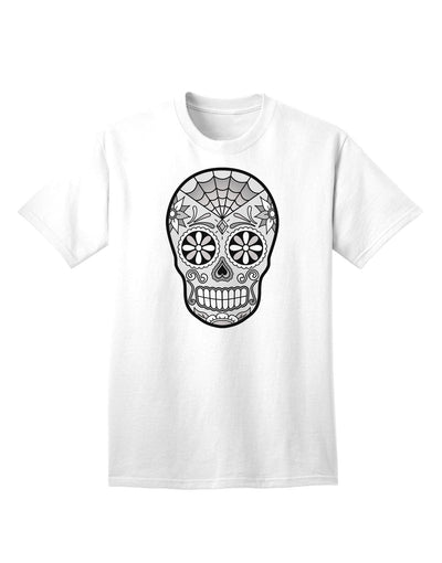 Premium Edition - Version 10 Grayscale 'Day of the Dead' Calavera Adult T-Shirt Collection-Mens T-shirts-TooLoud-White-Small-Davson Sales