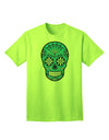 Premium Edition - Version 3 Blue Day of the Dead Calavera Adult T-Shirt for the Modern Fashion Enthusiast-Mens T-shirts-TooLoud-Neon-Green-Small-Davson Sales