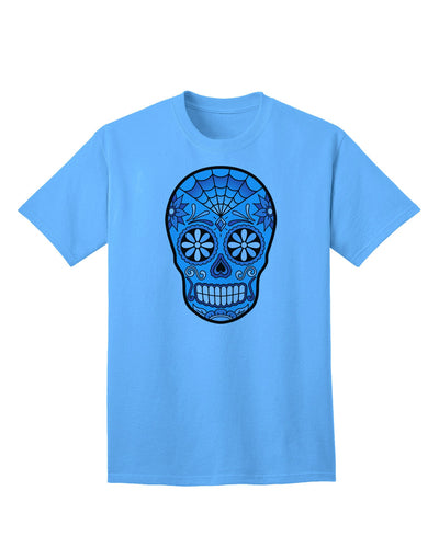 Premium Edition - Version 3 Blue Day of the Dead Calavera Adult T-Shirt for the Modern Fashion Enthusiast-Mens T-shirts-TooLoud-Aquatic-Blue-Small-Davson Sales