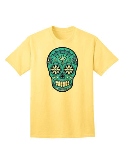 Premium Edition - Version 3 Blue Day of the Dead Calavera Adult T-Shirt for the Modern Fashion Enthusiast-Mens T-shirts-TooLoud-Yellow-Small-Davson Sales