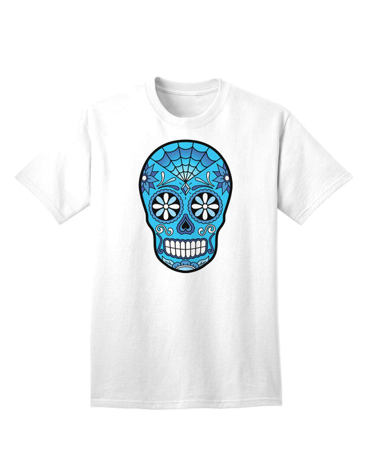 Premium Edition - Version 3 Blue Day of the Dead Calavera Adult T-Shirt for the Modern Fashion Enthusiast-Mens T-shirts-TooLoud-White-Small-Davson Sales