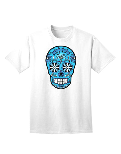 Premium Edition - Version 3 Blue Day of the Dead Calavera Adult T-Shirt for the Modern Fashion Enthusiast-Mens T-shirts-TooLoud-White-Small-Davson Sales