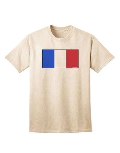 Premium French Flag - France Adult T-Shirt: A Must-Have for Patriotic Fashion Enthusiasts-Mens T-shirts-TooLoud-Natural-Small-Davson Sales