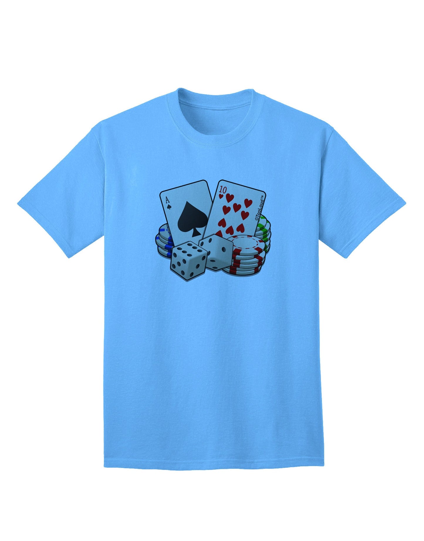Premium Gambling Weapons Adult T-Shirt - A Must-Have for Enthusiasts-Mens T-shirts-TooLoud-Aquatic-Blue-Small-Davson Sales