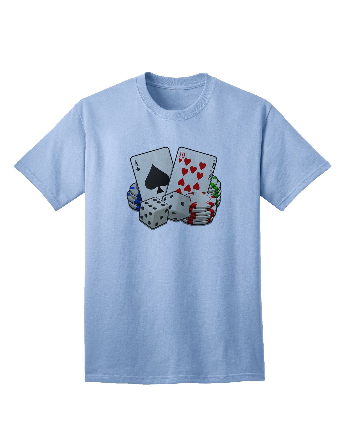 Premium Gambling Weapons Adult T-Shirt - A Must-Have for Enthusiasts-Mens T-shirts-TooLoud-Light-Blue-Small-Davson Sales