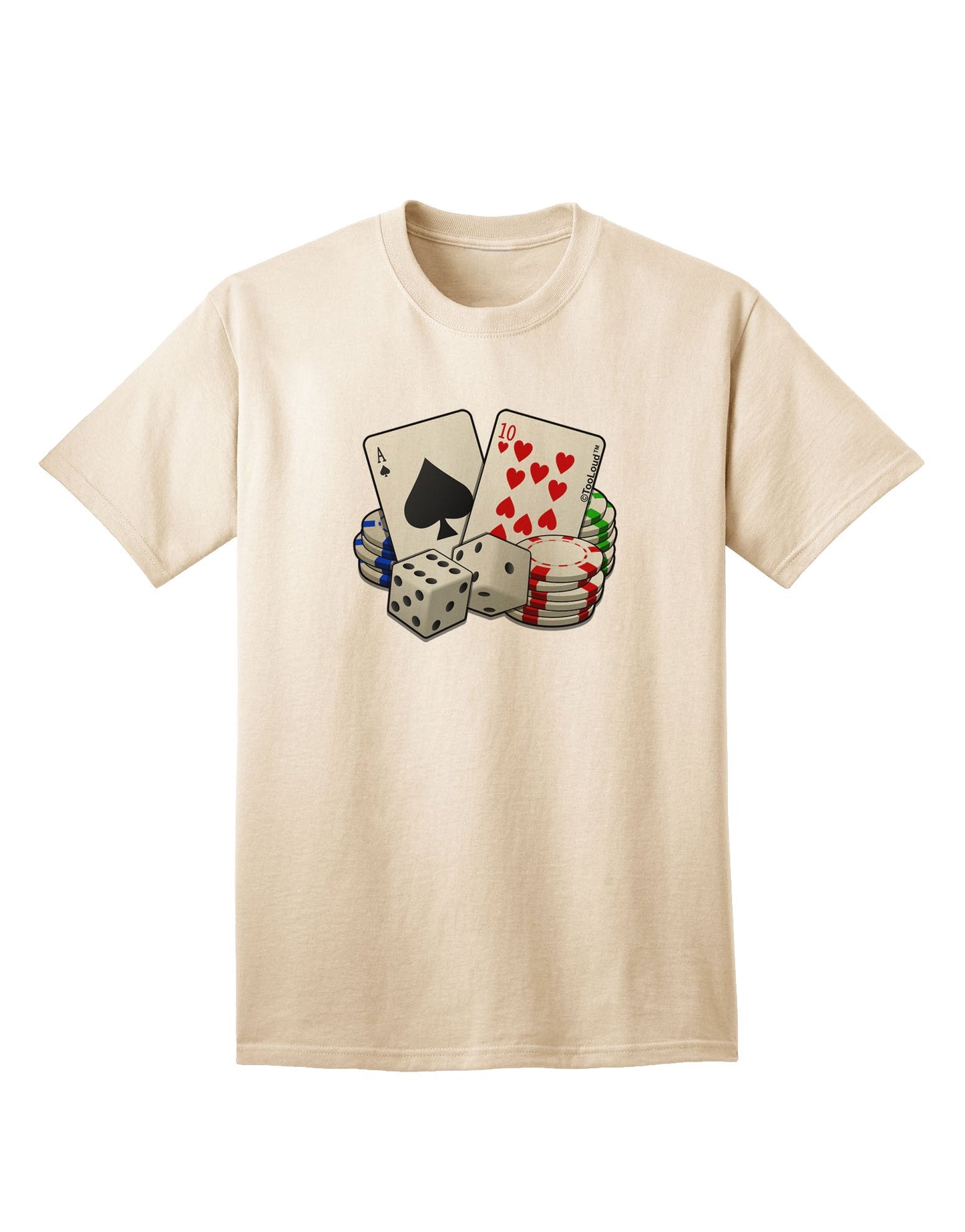 Premium Gambling Weapons Adult T-Shirt - A Must-Have for Enthusiasts-Mens T-shirts-TooLoud-Natural-Small-Davson Sales