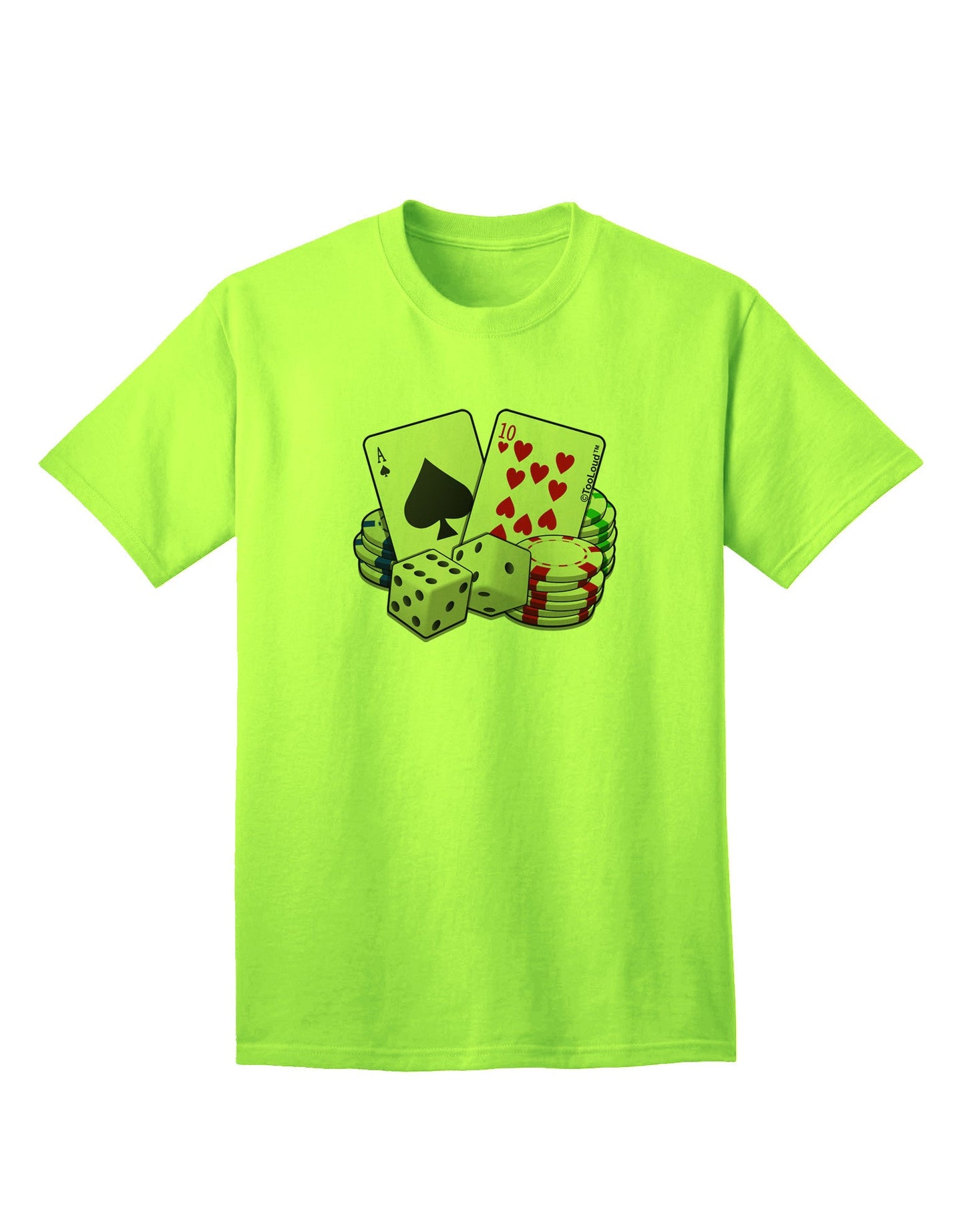 Premium Gambling Weapons Adult T-Shirt - A Must-Have for Enthusiasts-Mens T-shirts-TooLoud-Neon-Green-Small-Davson Sales