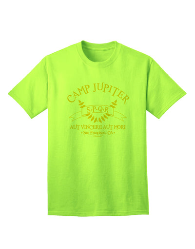 Premium Gold Adult T-Shirt featuring the Camp Jupiter SPQR Banner design, exclusively crafted by TooLoud-Mens T-shirts-TooLoud-Neon-Green-Small-Davson Sales