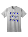 Premium Hanukkah Lights Blue and Silver Adult T-Shirt - Celebrate in Style-Mens T-shirts-TooLoud-AshGray-Small-Davson Sales