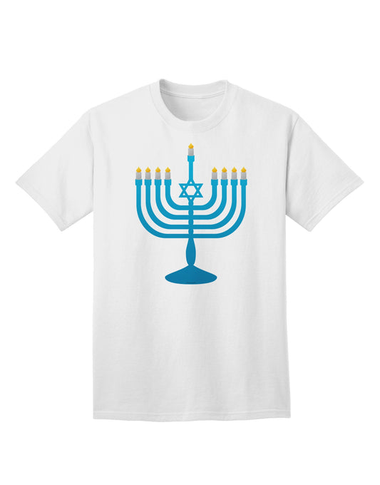 Premium Hanukkah Menorah Adult T-Shirt - Celebrate in Style-Mens T-shirts-TooLoud-White-Small-Davson Sales