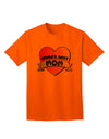 Premium Heart Banner Design Adult T-Shirt by TooLoud - A Perfect Gift for the World's Best Mom-Mens T-shirts-TooLoud-Orange-Small-Davson Sales