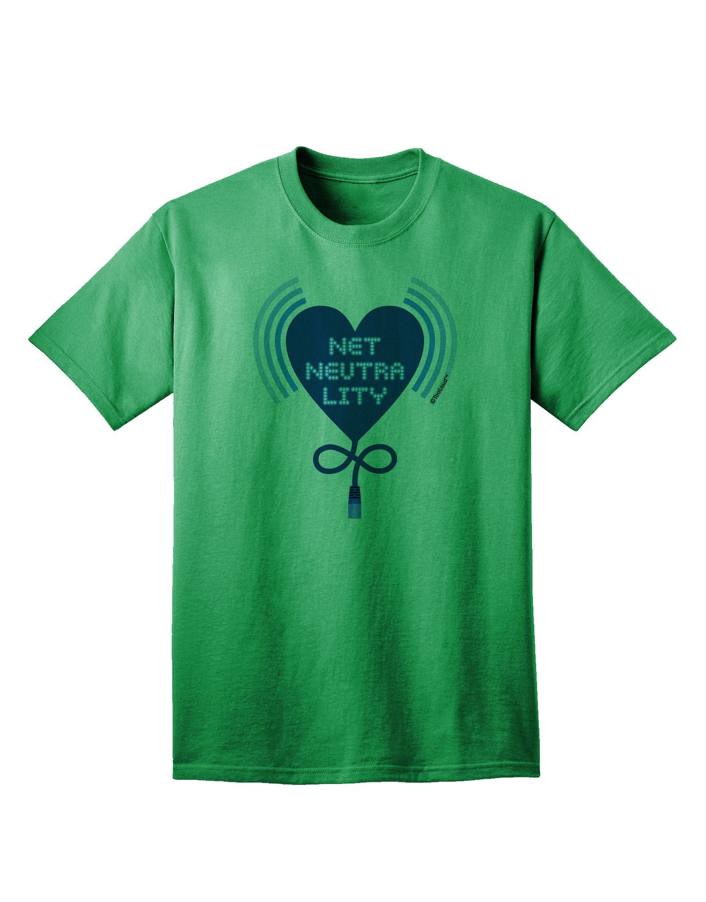 Premium Heart Net Neutrality Adult T-Shirt - A Statement of Digital Freedom-Mens T-shirts-TooLoud-Kelly-Green-Small-Davson Sales