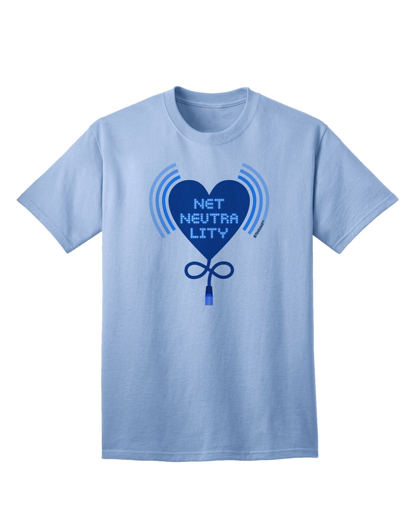 Premium Heart Net Neutrality Adult T-Shirt - A Statement of Digital Freedom-Mens T-shirts-TooLoud-Light-Blue-Small-Davson Sales