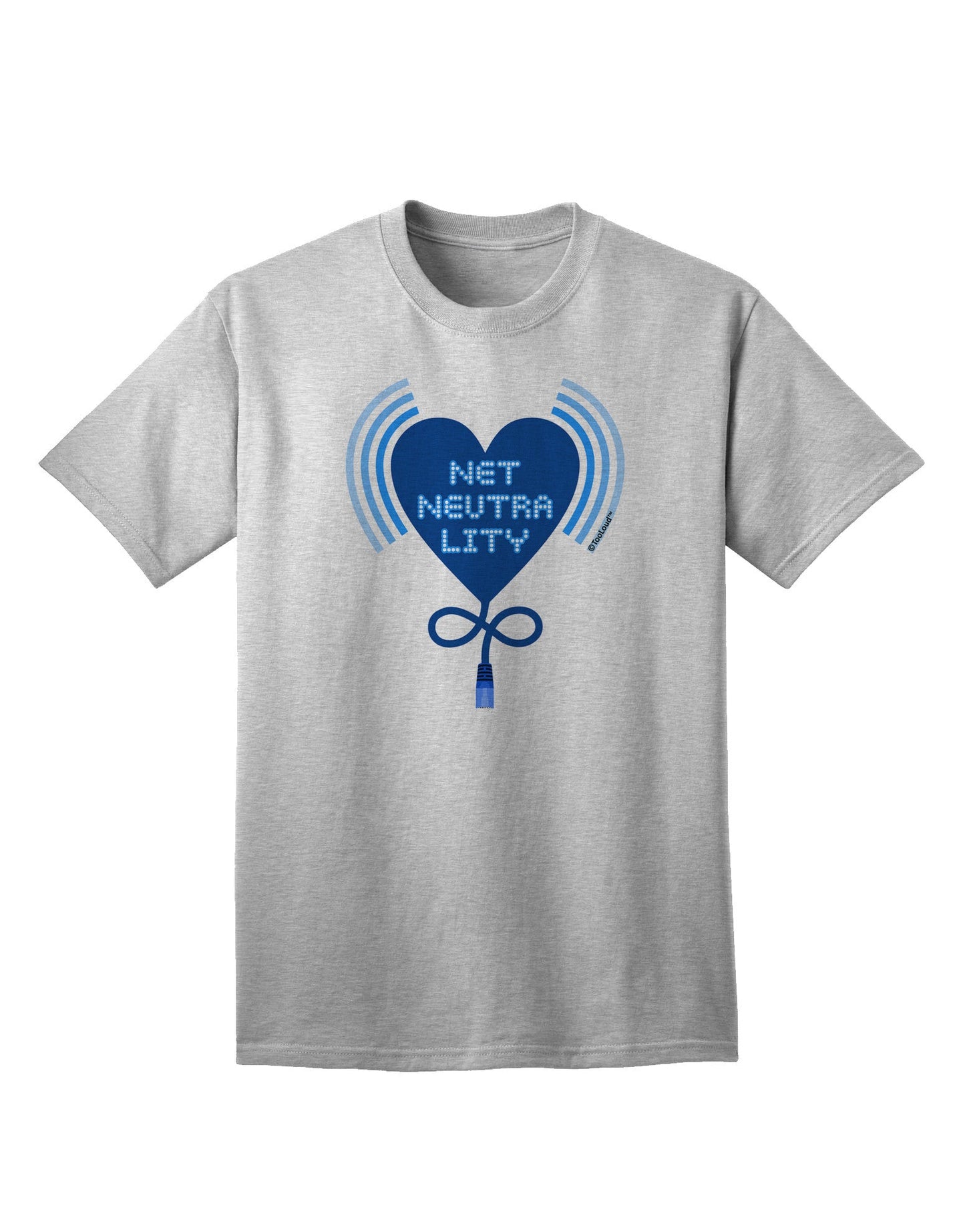 Premium Heart Net Neutrality Adult T-Shirt - A Statement of Digital Freedom-Mens T-shirts-TooLoud-AshGray-Small-Davson Sales