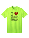 Premium I Heart Binary Data Adult T-Shirt - A Must-Have for Tech Enthusiasts-Mens T-shirts-TooLoud-Neon-Green-Small-Davson Sales