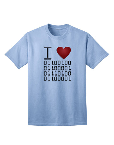 Premium I Heart Binary Data Adult T-Shirt - A Must-Have for Tech Enthusiasts-Mens T-shirts-TooLoud-Light-Blue-Small-Davson Sales