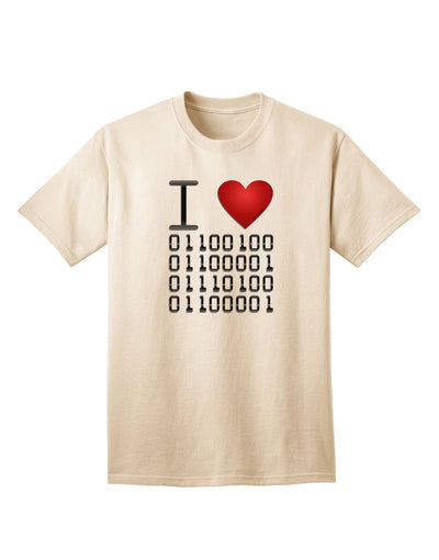 Premium I Heart Binary Data Adult T-Shirt - A Must-Have for Tech Enthusiasts-Mens T-shirts-TooLoud-Natural-Small-Davson Sales