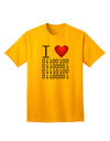 Premium I Heart Binary Data Adult T-Shirt - A Must-Have for Tech Enthusiasts-Mens T-shirts-TooLoud-Gold-Small-Davson Sales