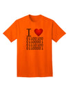 Premium I Heart Binary Data Adult T-Shirt - A Must-Have for Tech Enthusiasts-Mens T-shirts-TooLoud-Orange-Small-Davson Sales