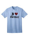 Premium I Heart Pirates Adult T-Shirt - Embrace Your Adventurous Spirit-Mens T-shirts-TooLoud-Light-Blue-Small-Davson Sales