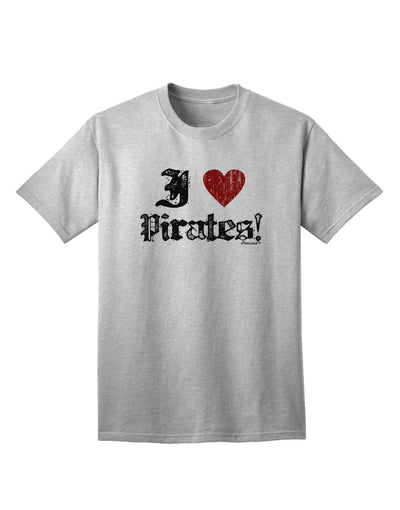 Premium I Heart Pirates Adult T-Shirt - Embrace Your Adventurous Spirit-Mens T-shirts-TooLoud-AshGray-Small-Davson Sales