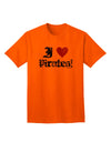 Premium I Heart Pirates Adult T-Shirt - Embrace Your Adventurous Spirit-Mens T-shirts-TooLoud-Orange-Small-Davson Sales