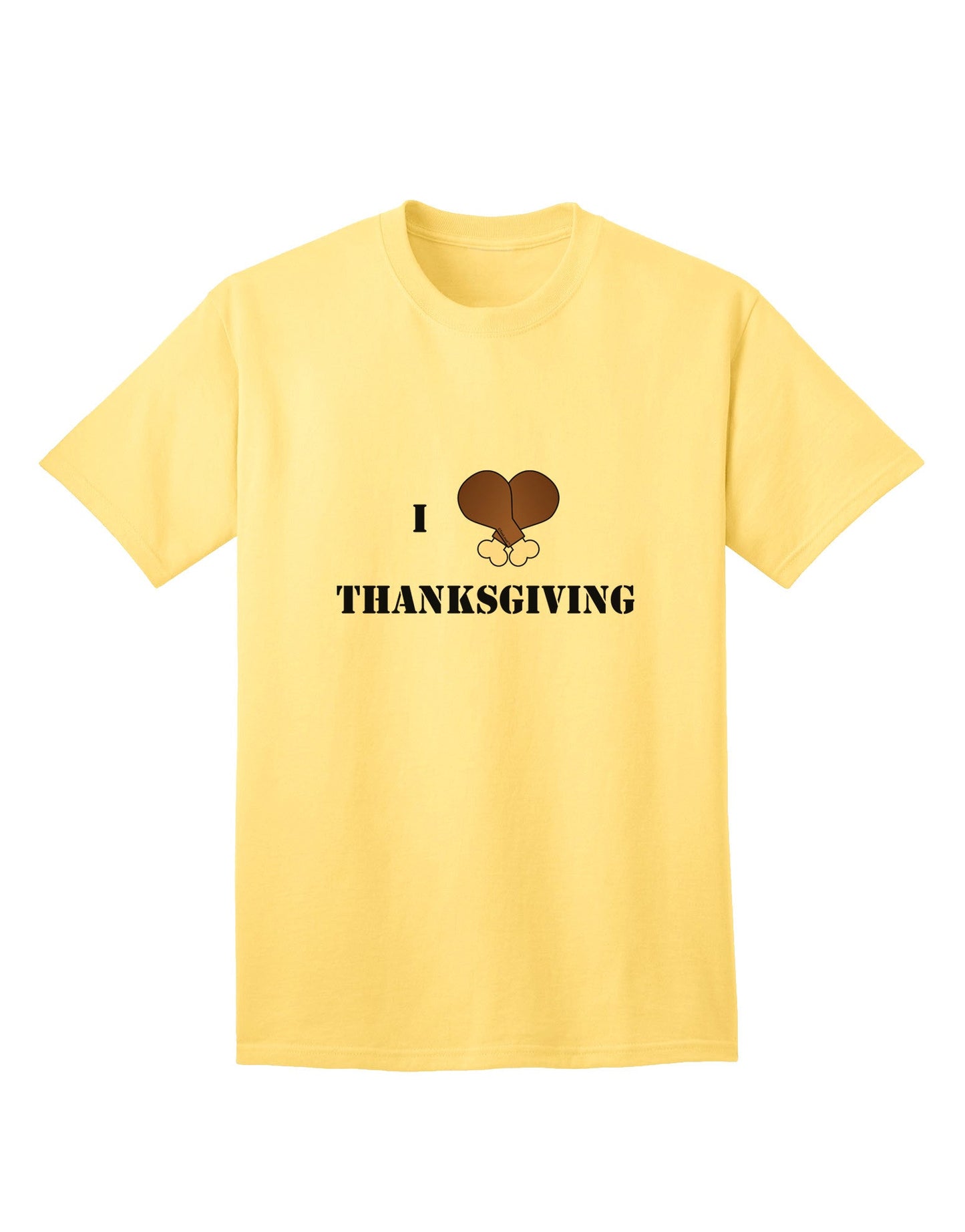 Premium I Heart Thanksgiving Turkey Leg - Adult T-Shirt Collection-Mens T-shirts-TooLoud-Yellow-Small-Davson Sales