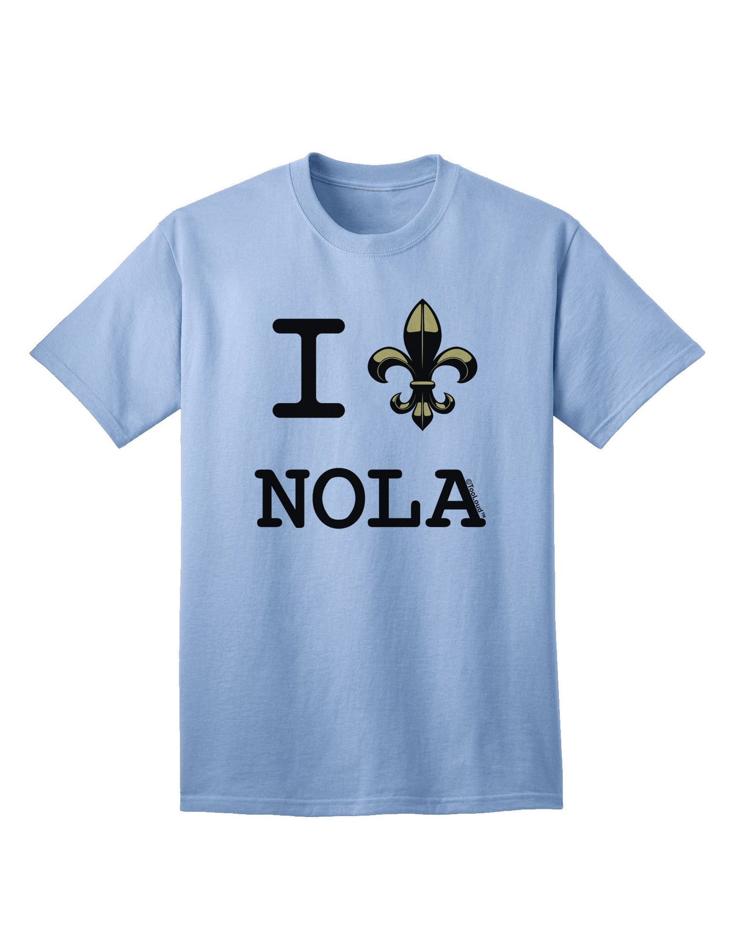 Premium 'I Love NOLA Fleur de Lis' Adult T-Shirt - A Must-Have for Devoted Fans-Mens T-shirts-TooLoud-Light-Blue-Small-Davson Sales