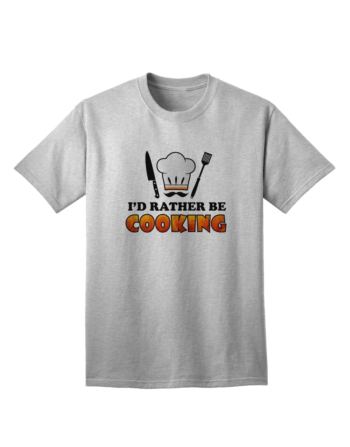 Premium 'I'd Rather Be Cooking' Adult T-Shirt for Culinary Enthusiasts-Mens T-shirts-TooLoud-AshGray-Small-Davson Sales