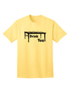 Premium 'I'll Drink You Under the Table' Adult T-Shirt for Fun-Loving Connoisseurs-Mens T-shirts-TooLoud-Yellow-Small-Davson Sales