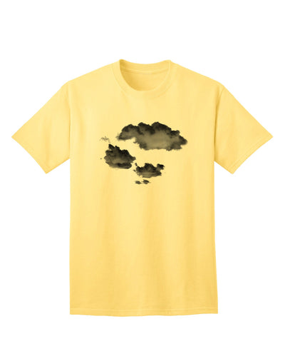 Premium Inverted Puffy Clouds Adult T-Shirt - A Unique Addition to Your Casual Wardrobe-Mens T-shirts-TooLoud-Yellow-Small-Davson Sales