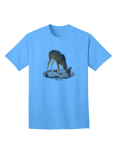 Premium Little Buck Cutout Adult T-Shirt - Elegance Meets Comfort-Mens T-shirts-TooLoud-Aquatic-Blue-Small-Davson Sales