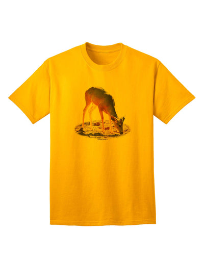 Premium Little Buck Cutout Adult T-Shirt - Elegance Meets Comfort-Mens T-shirts-TooLoud-Gold-Small-Davson Sales