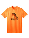 Premium Little Buck Cutout Adult T-Shirt - Elegance Meets Comfort-Mens T-shirts-TooLoud-Neon-Orange-Small-Davson Sales