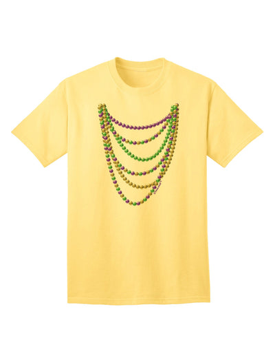 Premium Mardi Gras Beads Necklaces Adult T-Shirt Collection-Mens T-shirts-TooLoud-Yellow-Small-Davson Sales