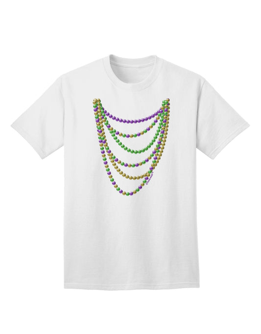 Premium Mardi Gras Beads Necklaces Adult T-Shirt Collection-Mens T-shirts-TooLoud-White-Small-Davson Sales