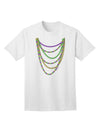 Premium Mardi Gras Beads Necklaces Adult T-Shirt Collection-Mens T-shirts-TooLoud-White-Small-Davson Sales