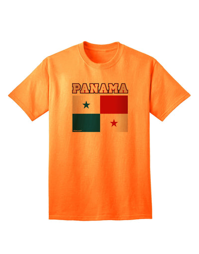 Premium Panama Flag Adult T-Shirt - Authentic Style for Patriotic Enthusiasts-Mens T-shirts-TooLoud-Neon-Orange-Small-Davson Sales