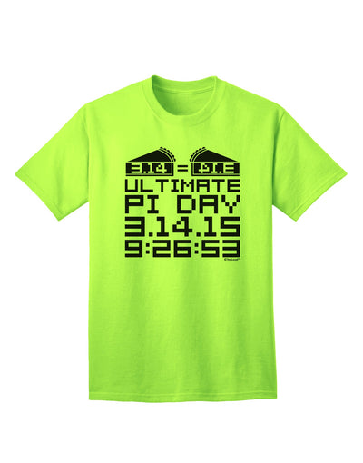 Premium Pi Day Collection - Stylish Mirrored Pies Adult T-Shirt by TooLoud-Mens T-shirts-TooLoud-Neon-Green-Small-Davson Sales