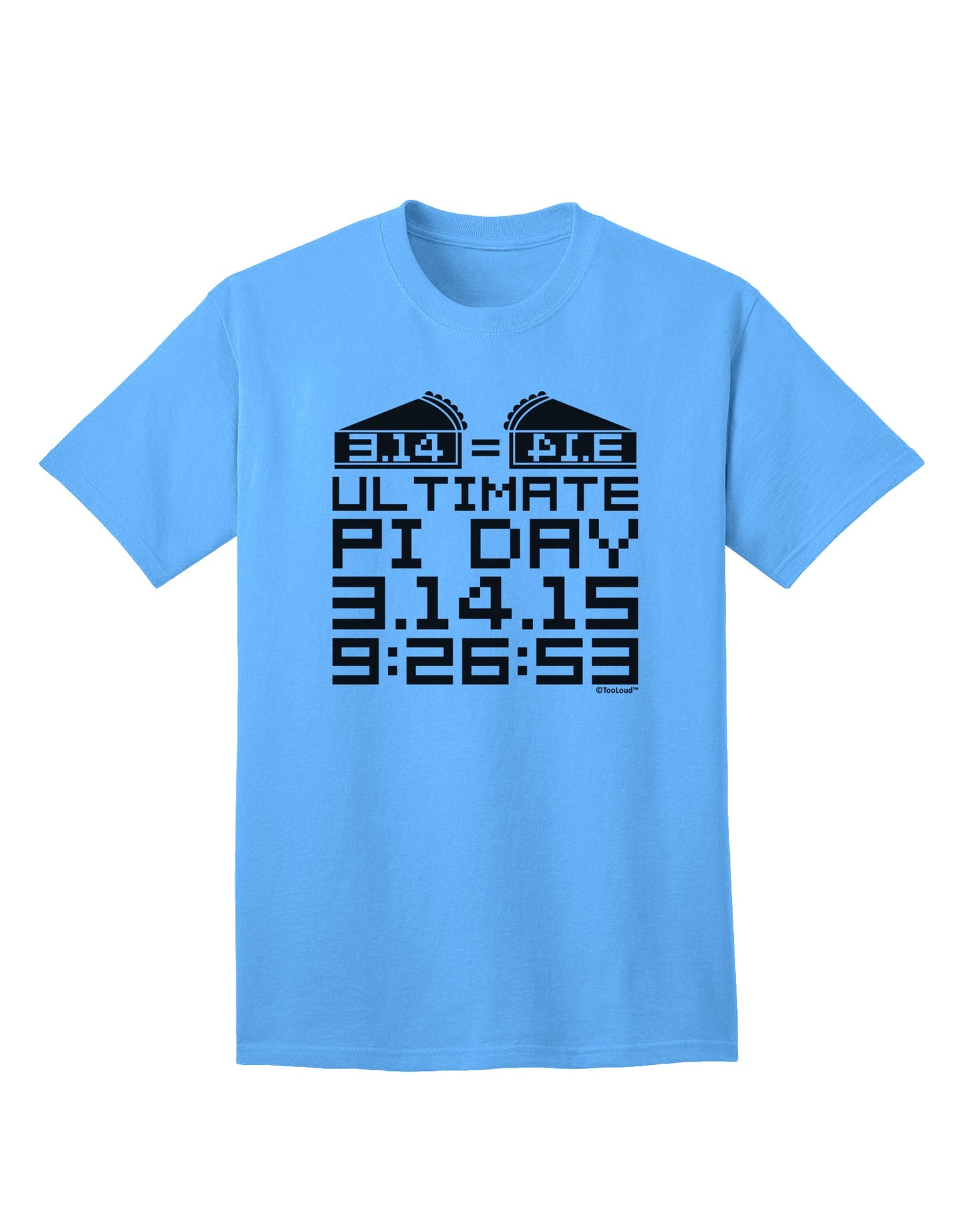 Premium Pi Day Collection - Stylish Mirrored Pies Adult T-Shirt by TooLoud-Mens T-shirts-TooLoud-Aquatic-Blue-Small-Davson Sales